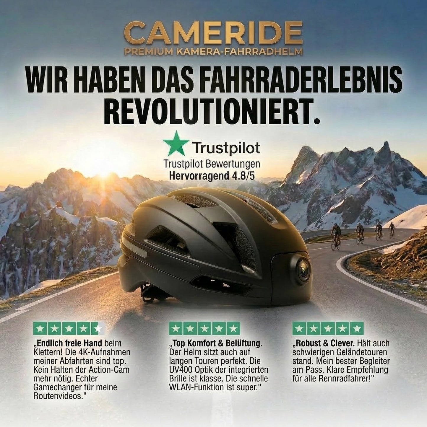OpticRide™ Pro - Sicherer Ride, perfekte Aufnahmen